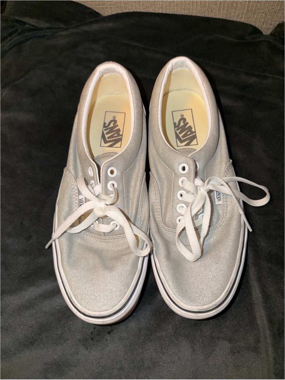 Vans Grey Sparkly Low-Top Sneakers